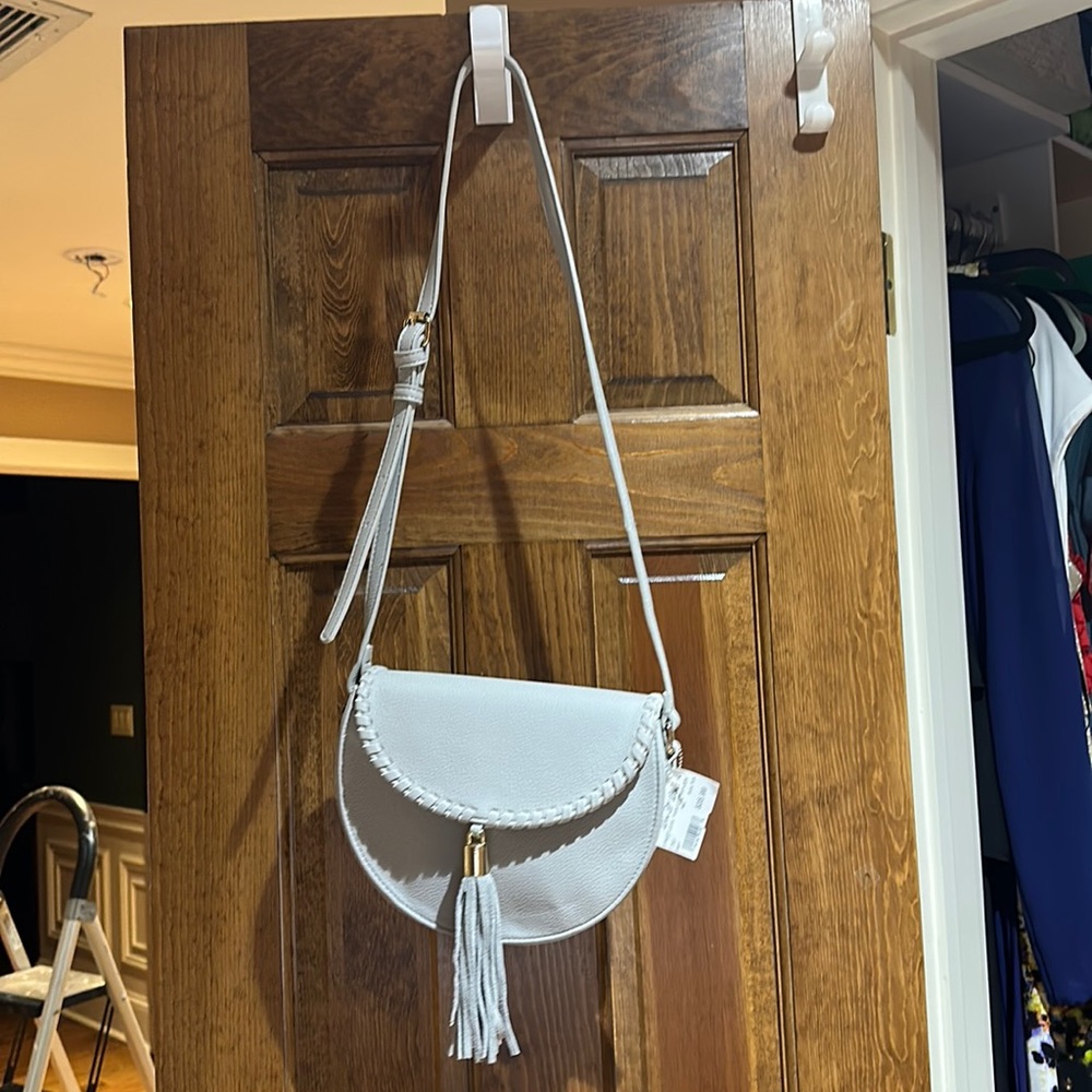 Grey Tassel Messenger Bag